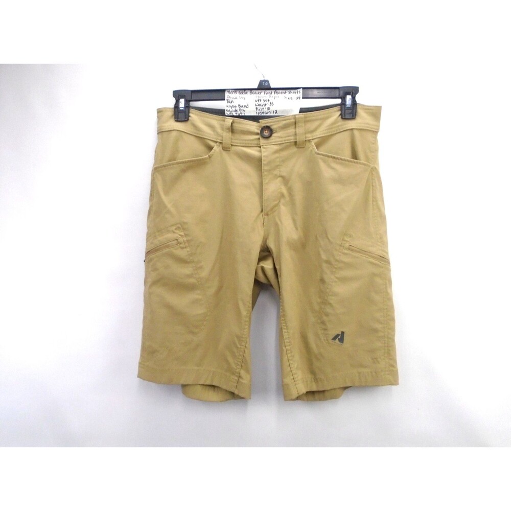 Eddie Bauer First Ascent Shorts Mens 34 Guide Pro Tan Hiking Nylon Spandex Cargo